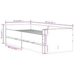 Casa si Gradina - Mobilier - Paturi si accesorii - Paturi - Cadru de pat cu sertare, alb, 100x200 cm - Infinity.ro