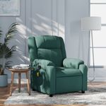 Ingrijire personala si Cosmetice - Sanatate si wellness - Articole wellness - Fotolii de masaj - Fotoliu de masaj rabatabil, verde inchis, material textil - Infinity.ro
