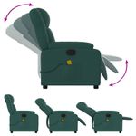 Ingrijire personala si Cosmetice - Sanatate si wellness - Articole wellness - Fotolii de masaj - Fotoliu de masaj rabatabil, verde inchis, material textil - Infinity.ro