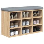 Casa si Gradina - Mobilier - Organizare si depozitare - Bancute - Banca pentru pantofi stejar sonoma 82x32x50 cm lemn prelucrat - Infinity.ro