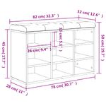 Casa si Gradina - Mobilier - Organizare si depozitare - Bancute - Banca pentru pantofi stejar sonoma 82x32x50 cm lemn prelucrat - Infinity.ro
