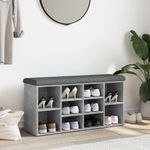 Casa si Gradina - Mobilier - Organizare si depozitare - Bancute - Banca de pantofi, gri beton, 102x32x50 cm, lemn prelucrat, - Infinity.ro