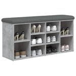 Casa si Gradina - Mobilier - Organizare si depozitare - Bancute - Banca de pantofi, gri beton, 102x32x50 cm, lemn prelucrat, - Infinity.ro