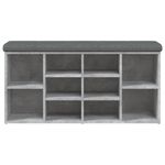 Casa si Gradina - Mobilier - Organizare si depozitare - Bancute - Banca de pantofi, gri beton, 102x32x50 cm, lemn prelucrat, - Infinity.ro