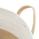 Casa si Gradina - Mobilier - Organizare si depozitare - Cutii depozitare - Cos de depozitare, bej si alb, Ø38x46 cm, bumbac - Infinity.ro