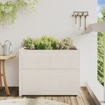 Casa si Gradina - Gradinarit si plante - Plante si ghivece - Ghivece si suporturi - Jardiniera de gradina, alb, 90x50x70 cm, lemn masiv de pin - Infinity.ro