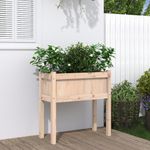 Casa si Gradina - Gradinarit si plante - Plante si ghivece - Ghivece si suporturi - Jardinier de gradina cu picioare, 70x31x70cm, lemn masiv de pin - Infinity.ro