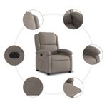 Casa si Gradina - Mobilier - Scaune si fotolii - Fotolii - Fotoliu rabatabil electric, gri taupe, material textil - Infinity.ro