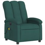 Ingrijire personala si Cosmetice - Sanatate si wellness - Articole wellness - Fotolii de masaj - Fotoliu electric de masaj rabatabil, verde inchis, textil - Infinity.ro