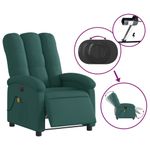 Ingrijire personala si Cosmetice - Sanatate si wellness - Articole wellness - Fotolii de masaj - Fotoliu electric de masaj rabatabil, verde inchis, textil - Infinity.ro
