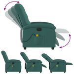 Ingrijire personala si Cosmetice - Sanatate si wellness - Articole wellness - Fotolii de masaj - Fotoliu electric de masaj rabatabil, verde inchis, textil - Infinity.ro
