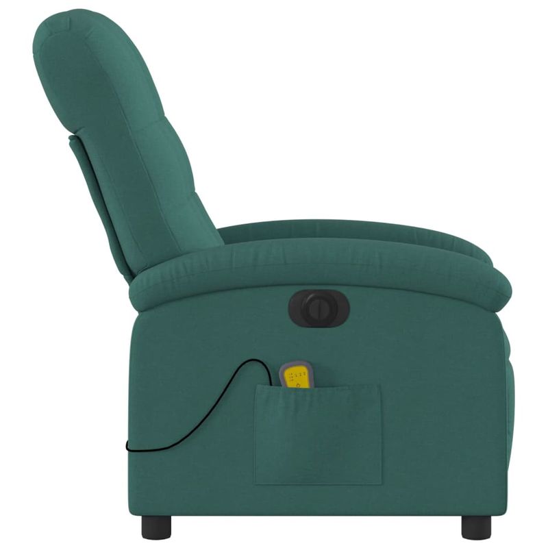 Ingrijire personala si Cosmetice - Sanatate si wellness - Articole wellness - Fotolii de masaj - Fotoliu electric de masaj rabatabil, verde inchis, textil - Infinity.ro