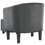 Casa si Gradina - Mobilier - Scaune si fotolii - Fotolii - Fotoliu tip cuva cu taburet, gri, piele ecologica - Infinity.ro