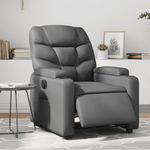Casa si Gradina - Mobilier - Scaune si fotolii - Fotolii - Fotoliu rabatabil electric, gri, piele ecologica - Infinity.ro