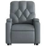 Casa si Gradina - Mobilier - Scaune si fotolii - Fotolii - Fotoliu rabatabil cu ridicare, gri, piele ecologica - Infinity.ro