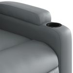 Casa si Gradina - Mobilier - Scaune si fotolii - Fotolii - Fotoliu rabatabil cu ridicare, gri, piele ecologica - Infinity.ro