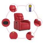 Ingrijire personala si Cosmetice - Sanatate si wellness - Articole wellness - Fotolii de masaj - Fotoliu de masaj rabatabil vertical, rosu, piele ecologica - Infinity.ro
