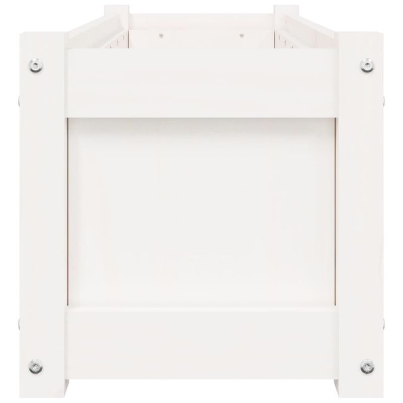 Casa si Gradina - Gradinarit si plante - Plante si ghivece - Ghivece si suporturi - Jardiniera de gradina, alb, 90x31x31 cm, lemn masiv de pin - Infinity.ro