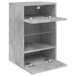 Casa si Gradina - Mobilier - Comode si corpuri - Comode - Comode TV de perete cu lumini LED 2 buc. gri beton 40x30x60,5cm - Infinity.ro