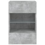 Casa si Gradina - Mobilier - Comode si corpuri - Comode - Comode TV de perete cu lumini LED 2 buc. gri beton 40x30x60,5cm - Infinity.ro
