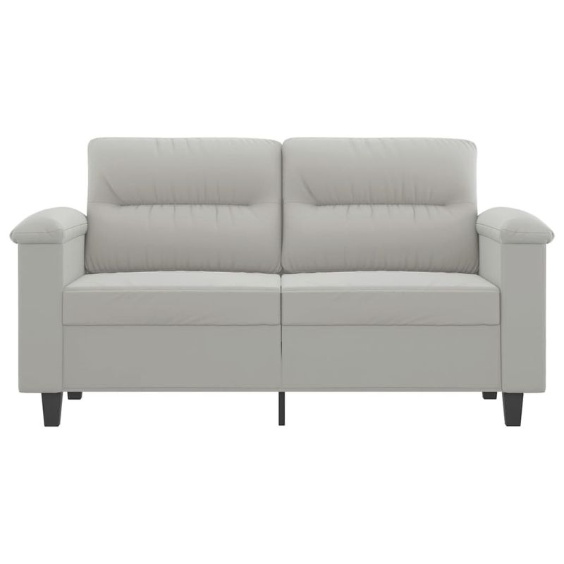 Casa si Gradina - Mobilier - Canapele si coltare - Canapele - Canapea cu 2 locuri, gri deschis, 120 cm, tesatura microfibra - Infinity.ro