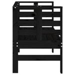 Casa si Gradina - Gradina si terasa - Mobilier exterior - Bancute de gradina - Banca de gradina, negru, 111,5x53x71 cm, lemn masiv de pin - Infinity.ro