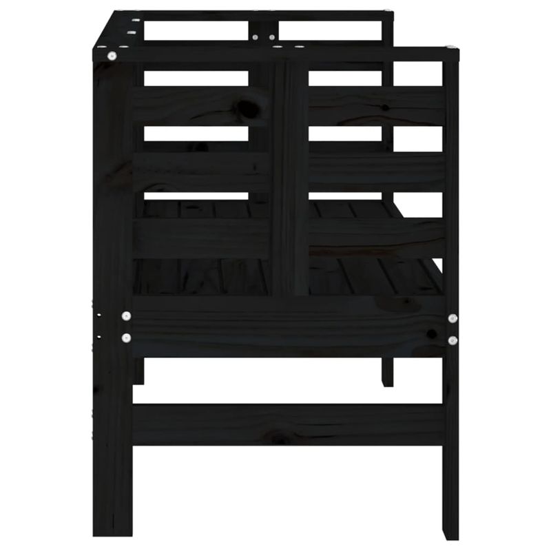 Casa si Gradina - Gradina si terasa - Mobilier exterior - Bancute de gradina - Banca de gradina, negru, 111,5x53x71 cm, lemn masiv de pin - Infinity.ro