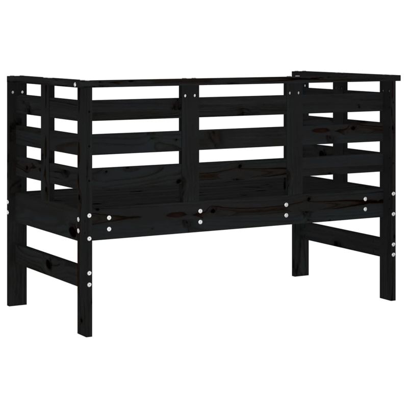 Casa si Gradina - Gradina si terasa - Mobilier exterior - Bancute de gradina - Banca de gradina, negru, 111,5x53x71 cm, lemn masiv de pin - Infinity.ro