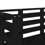 Casa si Gradina - Gradina si terasa - Mobilier exterior - Bancute de gradina - Banca de gradina, negru, 111,5x53x71 cm, lemn masiv de pin - Infinity.ro