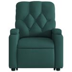 Casa si Gradina - Mobilier - Scaune si fotolii - Fotolii - Fotoliu rabatabil ridicare pe verticala, verde inchis, textil - Infinity.ro