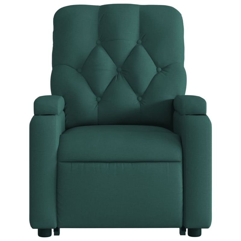 Casa si Gradina - Mobilier - Scaune si fotolii - Fotolii - Fotoliu rabatabil ridicare pe verticala, verde inchis, textil - Infinity.ro