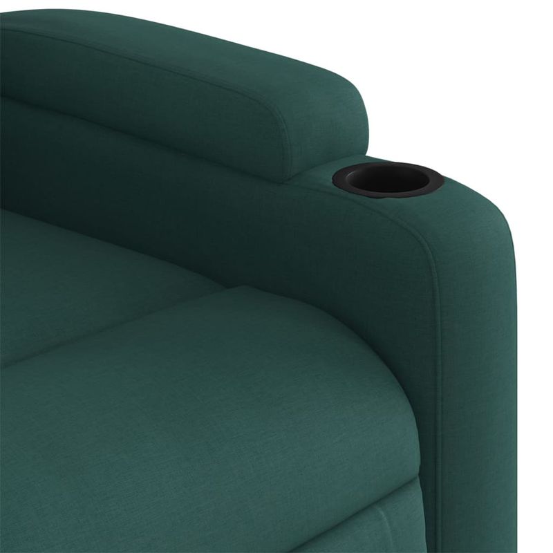 Casa si Gradina - Mobilier - Scaune si fotolii - Fotolii - Fotoliu rabatabil ridicare pe verticala, verde inchis, textil - Infinity.ro