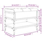 Casa si Gradina - Mobilier - Organizare si depozitare - Bancute - Banca de pantofi, stejar maro, 62x42x45 cm, lemn prelucrat - Infinity.ro