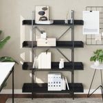 Casa si Gradina - Mobilier - Biblioteci si rafturi - Biblioteci - Biblioteca cu 4 niveluri, negru, 100x33x145,5 cm lemn prelucrat - Infinity.ro