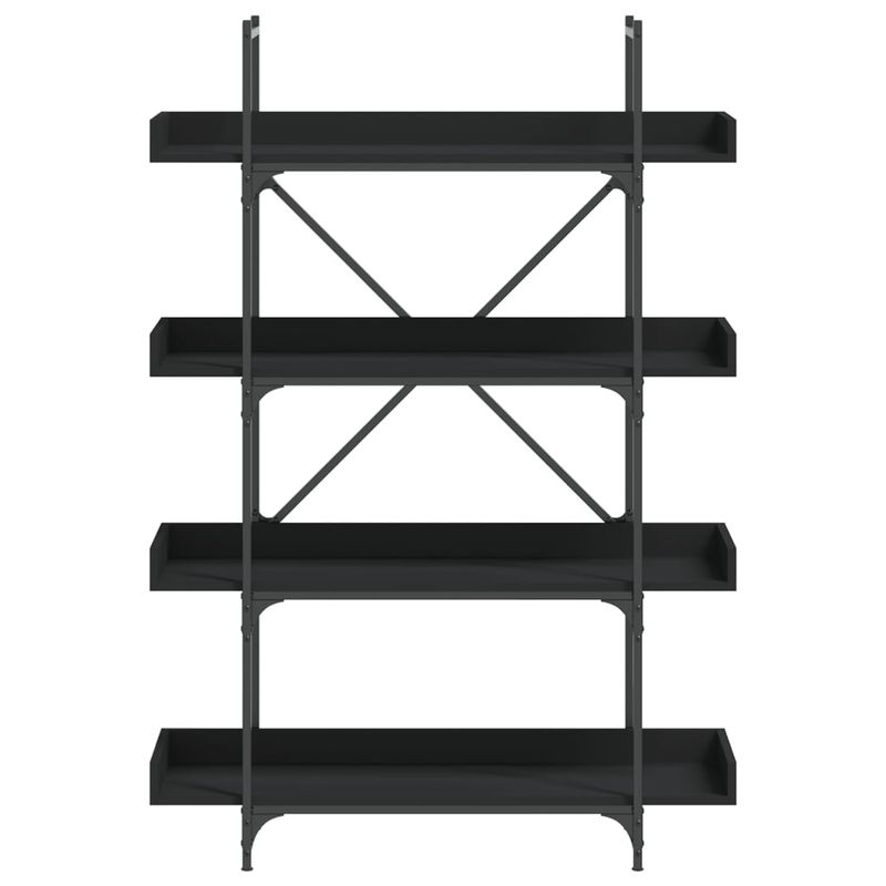 Casa si Gradina - Mobilier - Biblioteci si rafturi - Biblioteci - Biblioteca cu 4 niveluri, negru, 100x33x145,5 cm lemn prelucrat - Infinity.ro