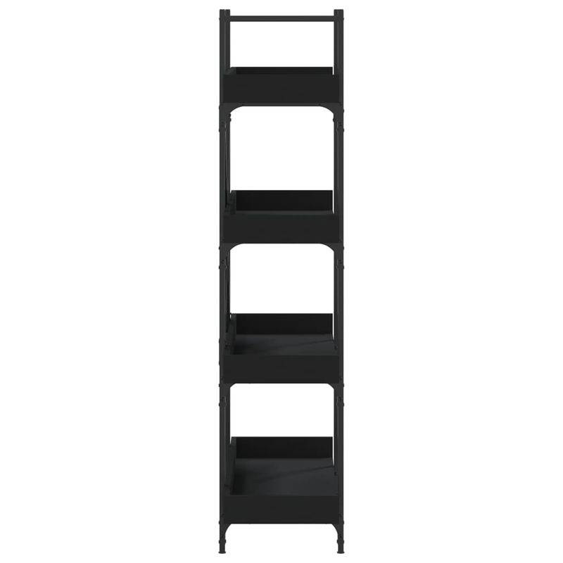 Casa si Gradina - Mobilier - Biblioteci si rafturi - Biblioteci - Biblioteca cu 4 niveluri, negru, 100x33x145,5 cm lemn prelucrat - Infinity.ro