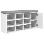 Casa si Gradina - Mobilier - Organizare si depozitare - Bancute - Banca de pantofi, alb, 102x32x50 cm, lemn prelucrat - Infinity.ro