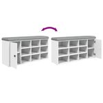 Casa si Gradina - Mobilier - Organizare si depozitare - Bancute - Banca de pantofi, alb, 102x32x50 cm, lemn prelucrat - Infinity.ro