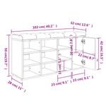 Casa si Gradina - Mobilier - Organizare si depozitare - Bancute - Banca de pantofi, alb, 102x32x50 cm, lemn prelucrat - Infinity.ro