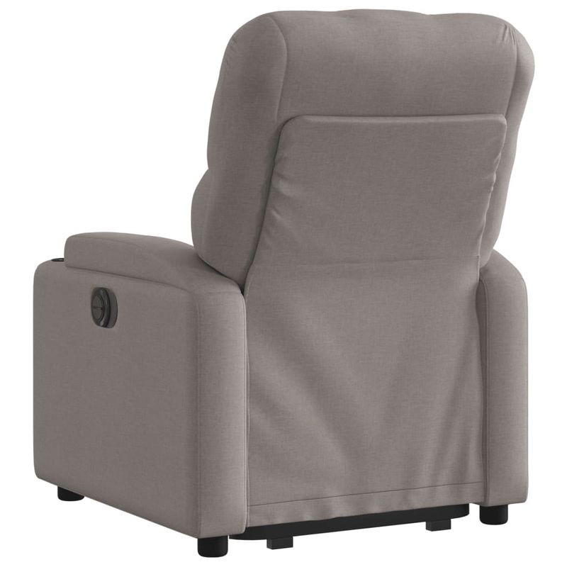 Casa si Gradina - Mobilier - Scaune si fotolii - Fotolii - Fotoliu electric rabatabil cu ridicare, gri taupe, textil - Infinity.ro