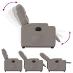 Casa si Gradina - Mobilier - Scaune si fotolii - Fotolii - Fotoliu electric rabatabil cu ridicare, gri taupe, textil - Infinity.ro