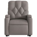 Casa si Gradina - Mobilier - Scaune si fotolii - Fotolii - Fotoliu electric rabatabil cu ridicare, gri taupe, textil - Infinity.ro