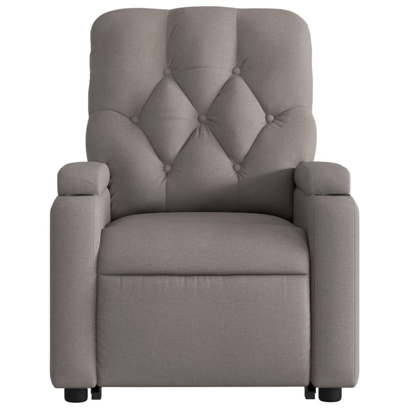 Casa si Gradina - Mobilier - Scaune si fotolii - Fotolii - Fotoliu electric rabatabil cu ridicare, gri taupe, textil - Infinity.ro