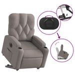 Casa si Gradina - Mobilier - Scaune si fotolii - Fotolii - Fotoliu electric rabatabil cu ridicare, gri taupe, textil - Infinity.ro