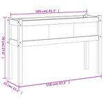 Casa si Gradina - Gradinarit si plante - Plante si ghivece - Ghivece si suporturi - Jardiniera gradina cu picioare maro ceruit 110x31x70cm lemn pin - Infinity.ro