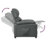 Casa si Gradina - Mobilier - Scaune si fotolii - Fotolii - Fotoliu rabatabil, gri inchis, material textil - Infinity.ro