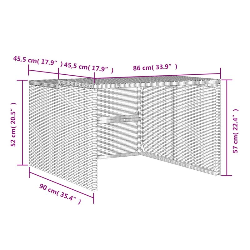 Casa si Gradina - Gradinarit si plante - Utilaje gradina - Consumabile si accesorii utilaje de gradina - Garaj pentru masina de tuns iarba, bej 86x90x52/57 cm poliratan - Infinity.ro