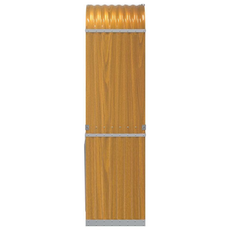 Casa si Gradina - Termice - Sobe, Seminee si accesorii - Accesorii seminee si sobe - Suport de busteni, maro deschis, 40x45x170 cm, otel galvanizat - Infinity.ro