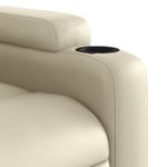 Casa si Gradina - Mobilier - Scaune si fotolii - Fotolii - Fotoliu rabatabil cu ridicare, crem, piele ecologica - Infinity.ro