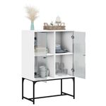 Casa si Gradina - Mobilier - Comode si corpuri - Comode - Dulap lateral cu usi din sticla, alb, 69x37x100 cm - Infinity.ro